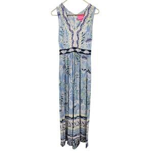 Lilly Pulitzer Maxi Dress Size 2 Mckinley Maxi‎ Dress Lapis Lanterns